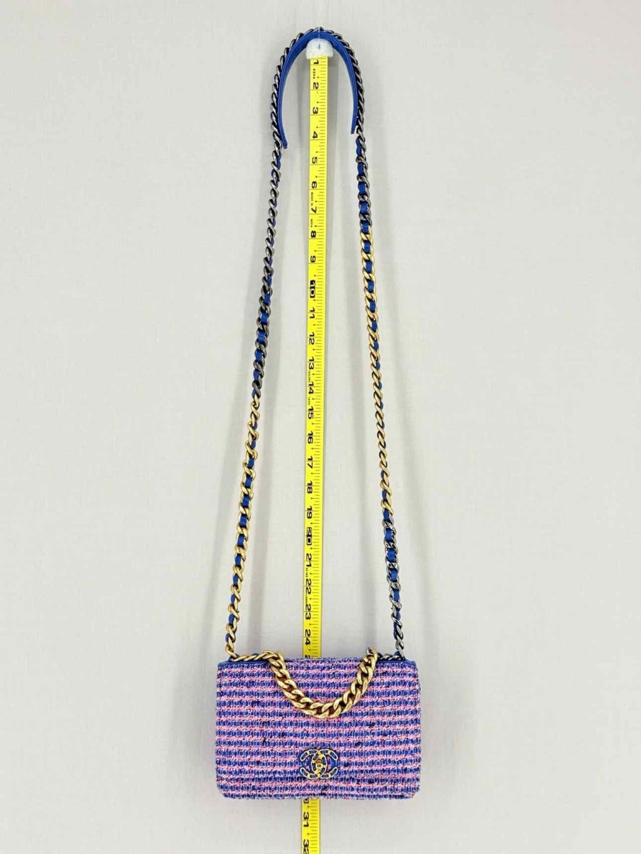Pre - loved CHANEL 19 Blue & Pink Crossbody at Reems Closet