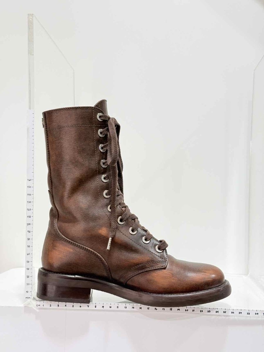 Pre - loved CHANEL Brown Size EU 38.5 Ankle Boots at Reems Closet