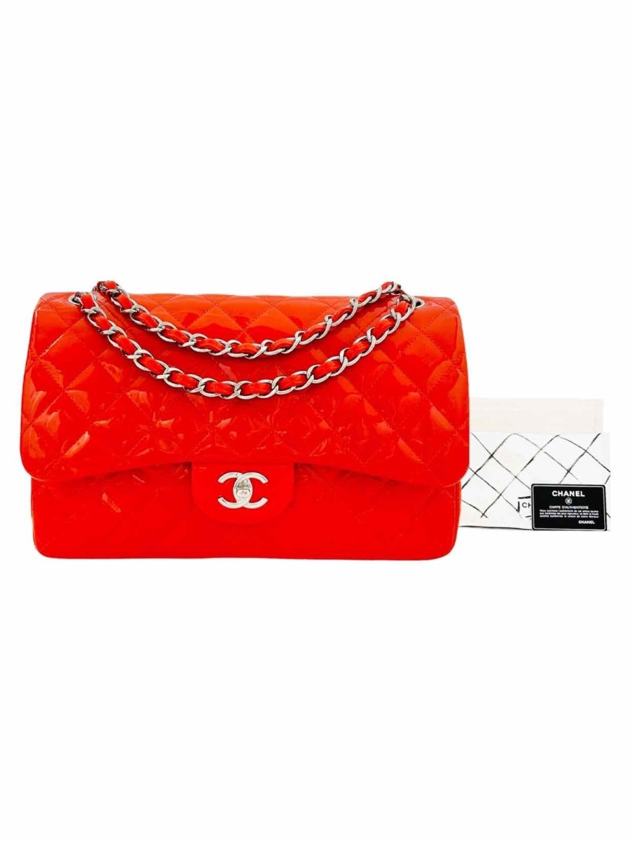 Pre - loved CHANEL Double Flap Red Shoulder Bag at Reems Closet