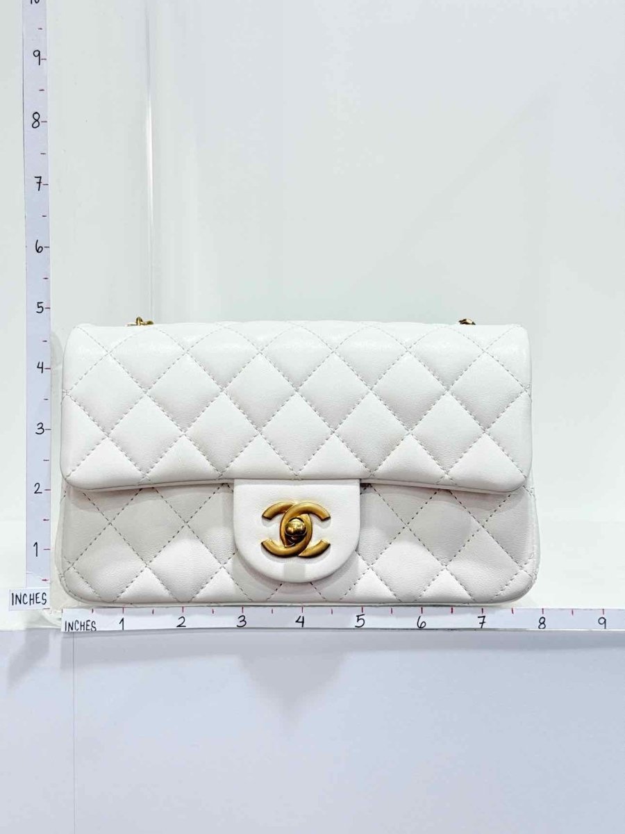 Pre - loved CHANEL Runaway White Quilted Shoulder Bag at Reems Closet