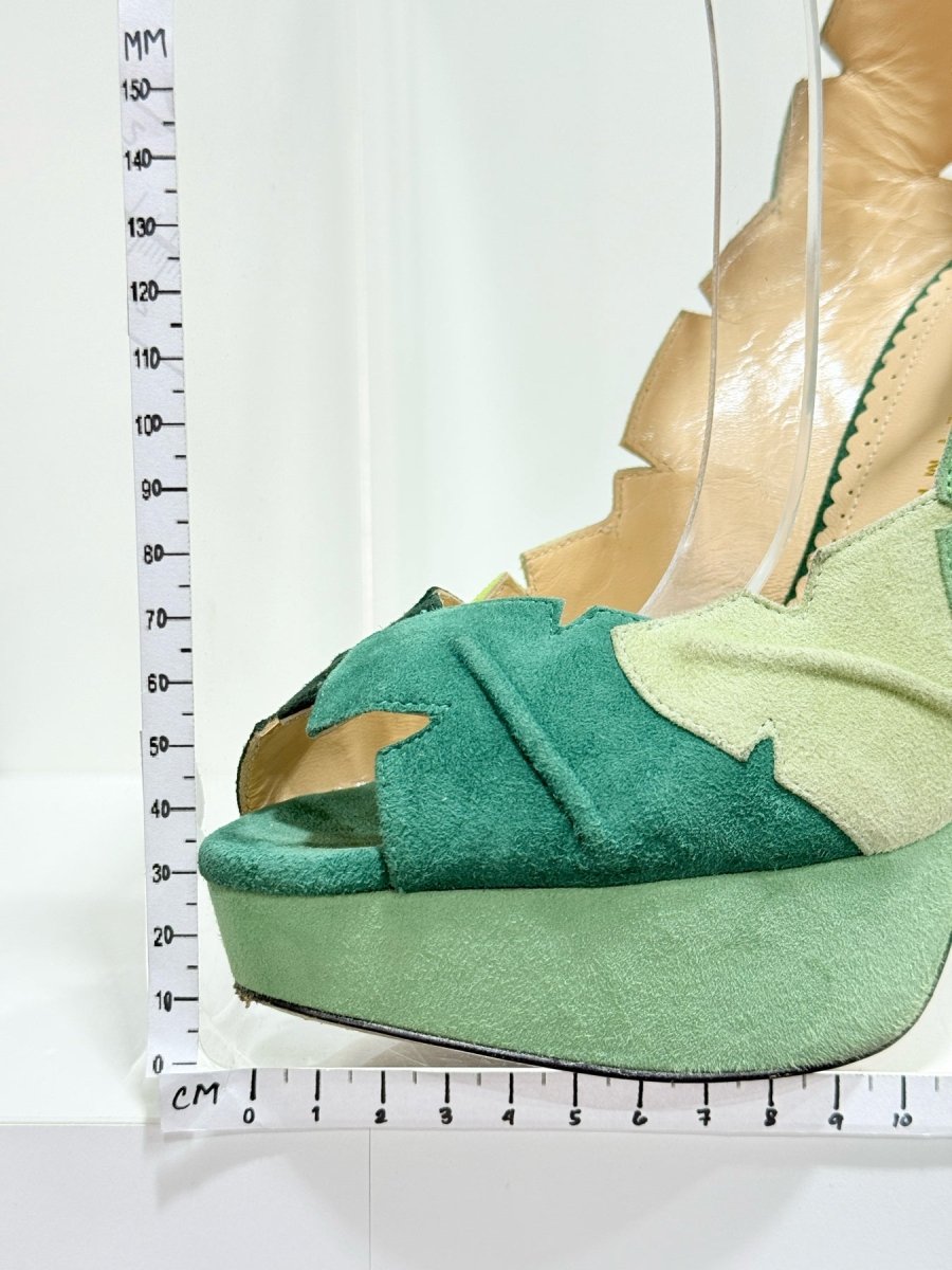 Pre - loved CHARLOTTE OLYMPIA Green Size EU 40 Heeled Sandals at Reems Closet