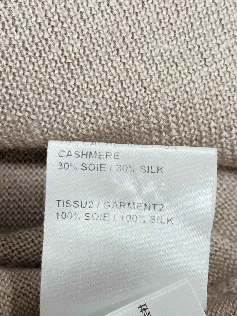 Pre - loved CHLOE Neck Tie Grey & Cream Cardigan at Reems Closet