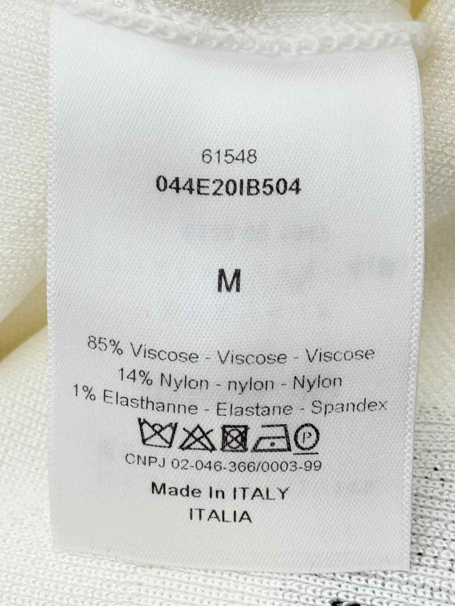 Pre - loved CHRISTIAN DIOR Cream & Black Size Medium Bodysuit at Reems Closet