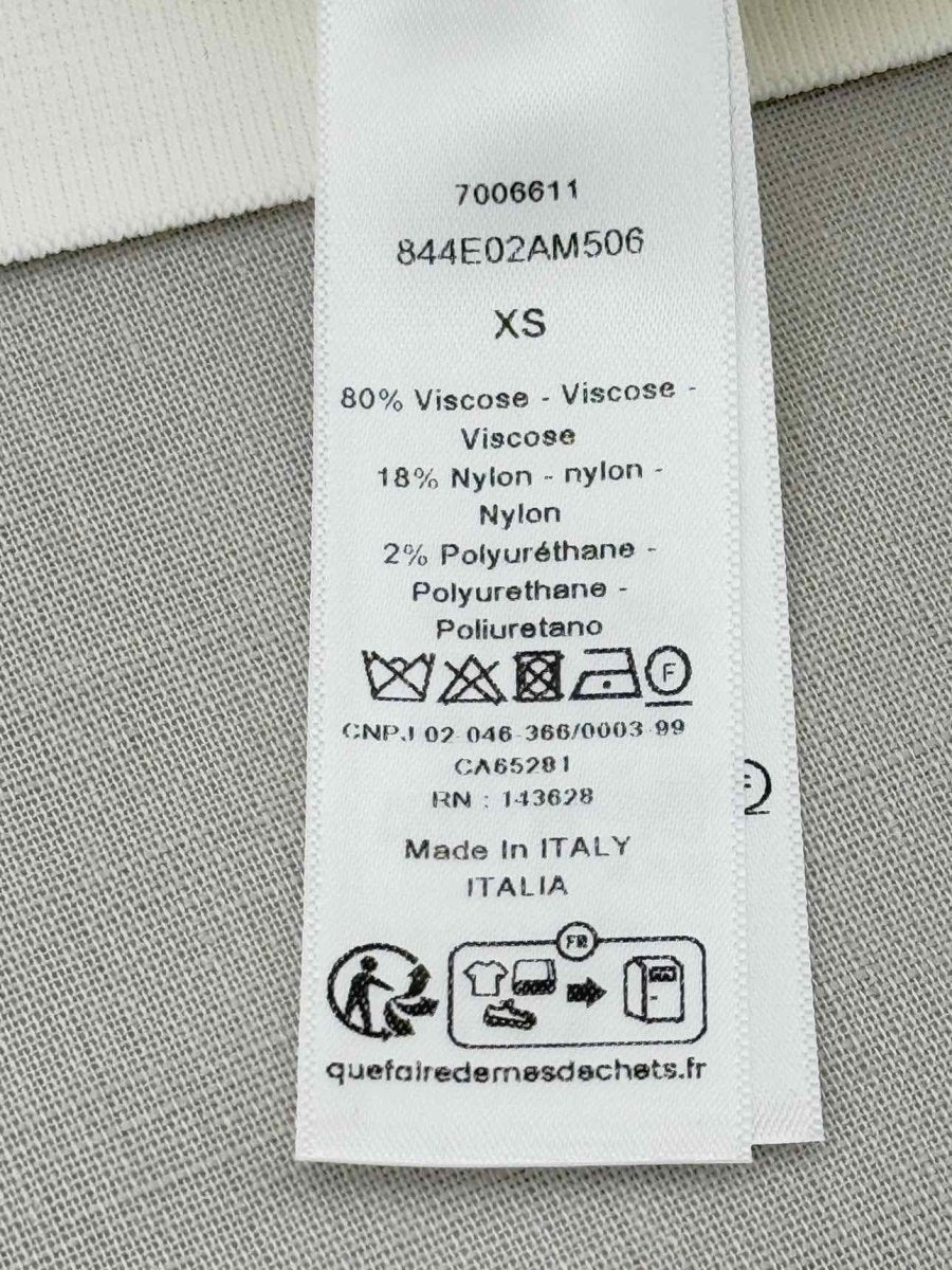 Pre - loved CHRISTIAN DIOR Crop White Size XSmall Top at Reems Closet