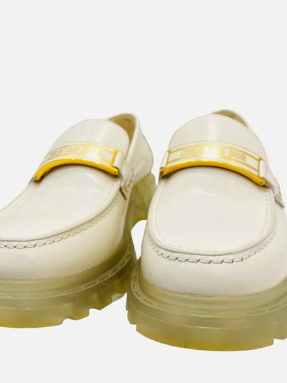 Pre-loved CHRISTIAN DIOR Dior Boy Off-white Loafers from Reems Closet