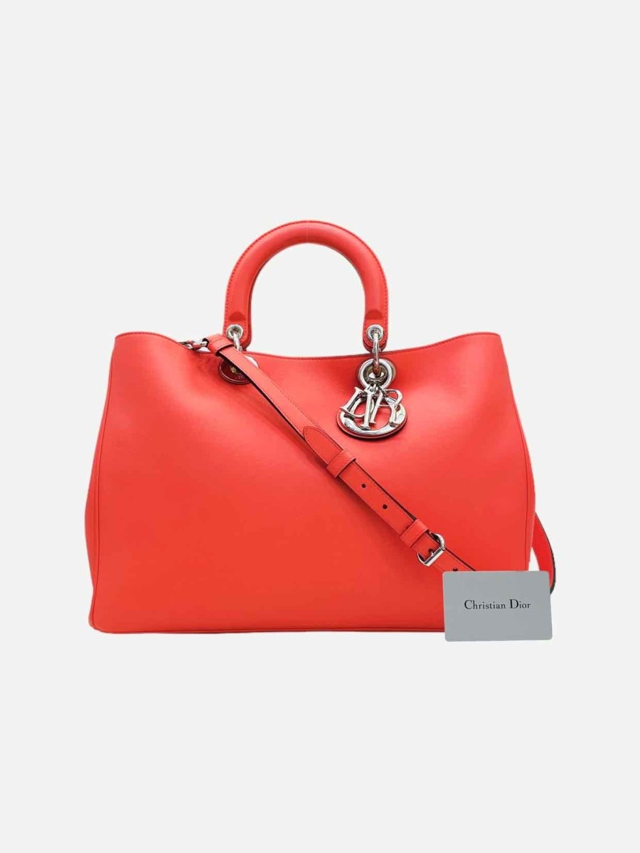 Pre - loved CHRISTIAN DIOR Diorissimo Coral Tote Bag at Reems Closet