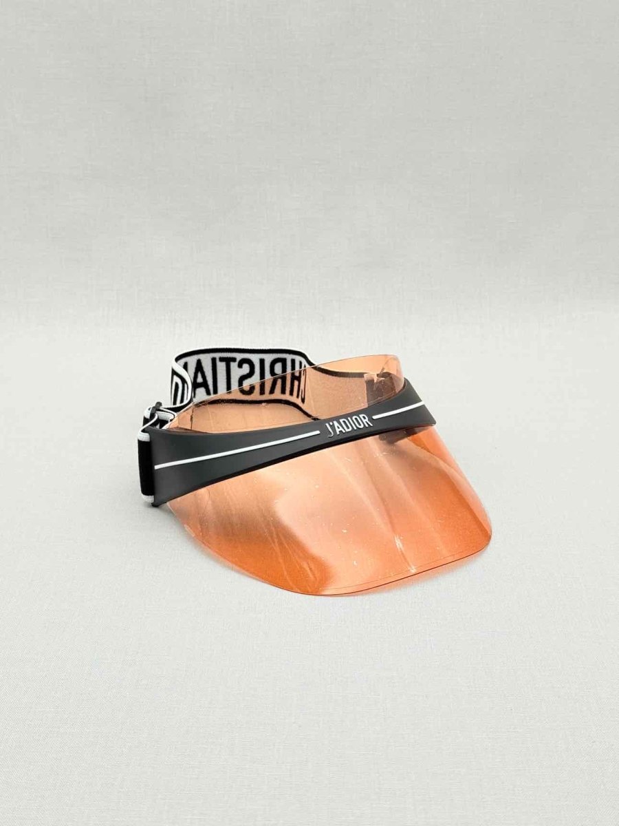 CHRISTIAN DIOR Orange & Black Visor - Reems Closet display picture 1