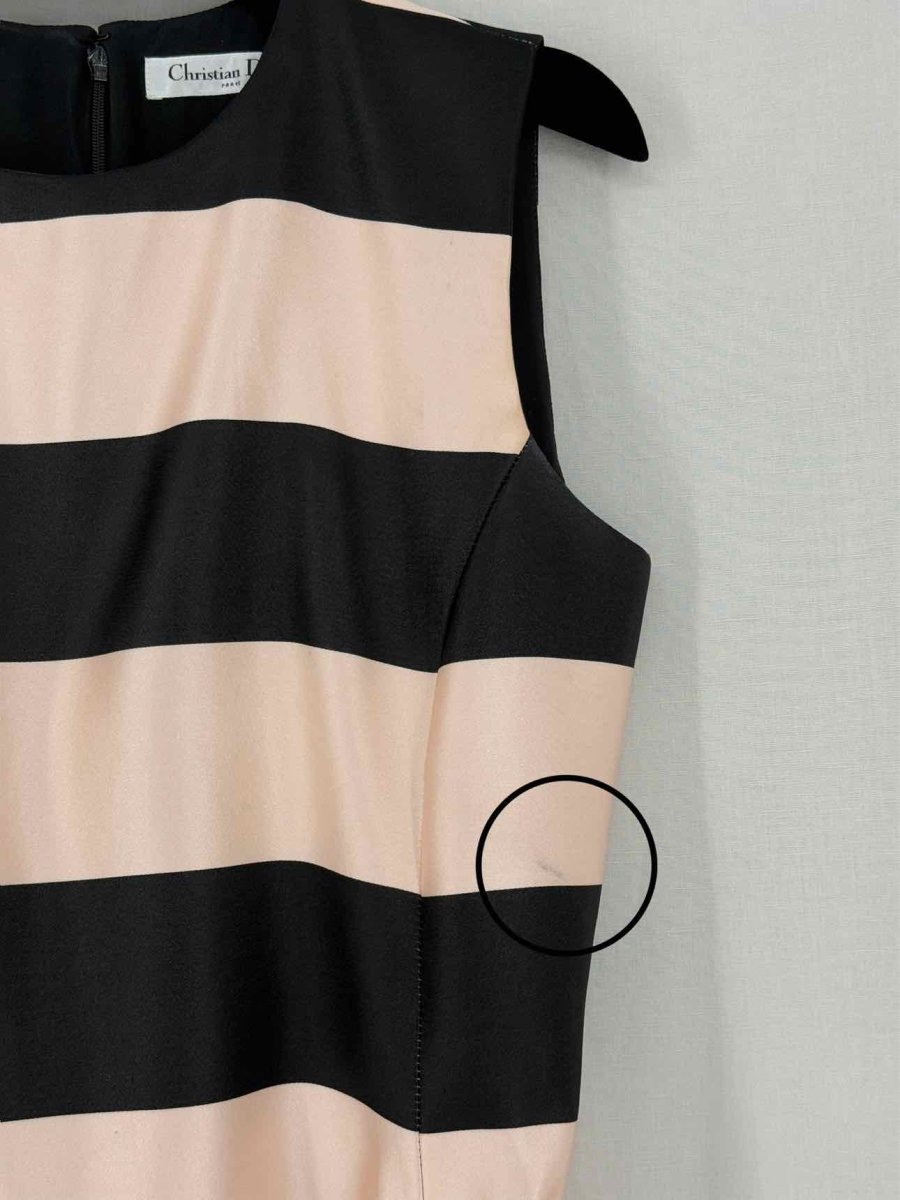 Pre - loved CHRISTIAN DIOR Peach & Black Size US 6 Short Dress at Reems Closet