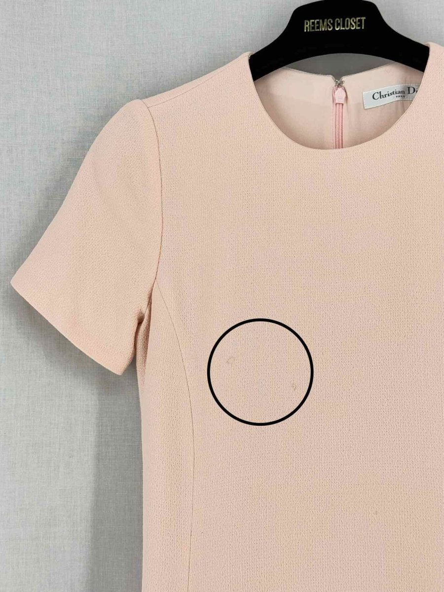 Pre - loved CHRISTIAN DIOR Peach Size US 4 Short Dress at Reems Closet