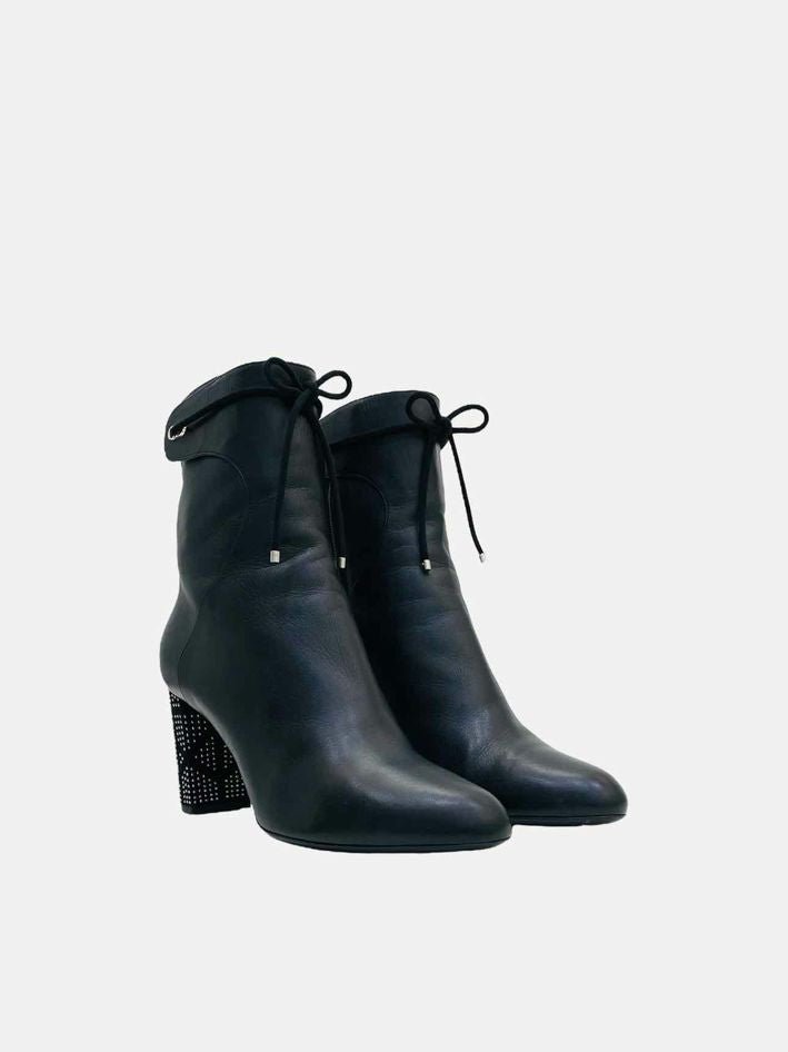 Pre-loved CHRISTIAN DIOR Stellar Black Ankle Boots from Reems Closet