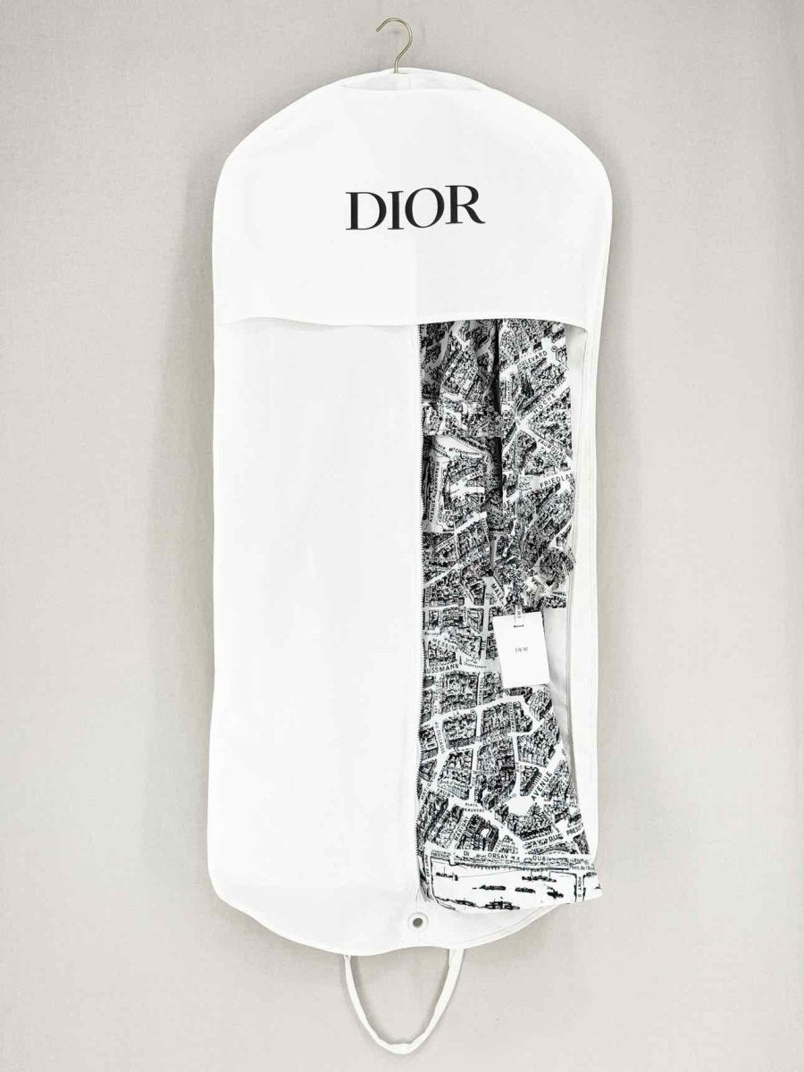 Pre - loved CHRISTIAN DIOR Trench Black & White Size US 2 Coat at Reems Closet