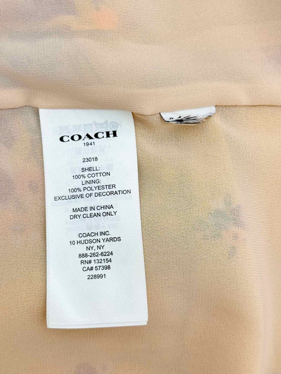 Pre-loved COACH Yellow Multicolor Size US 00 Midi Dress at Reems Closet