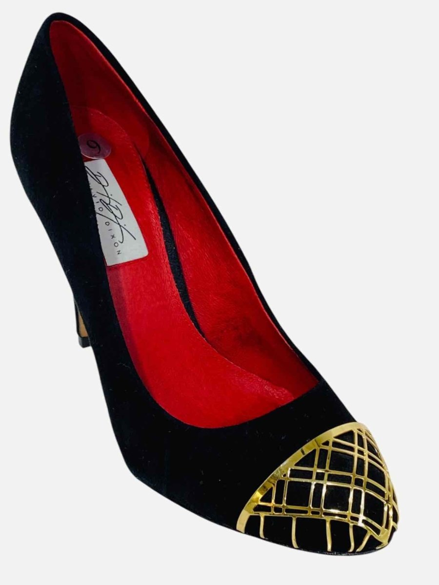 Pre - loved DAVID DIXON Round Toe Black Pumps 39 at Reems Closet