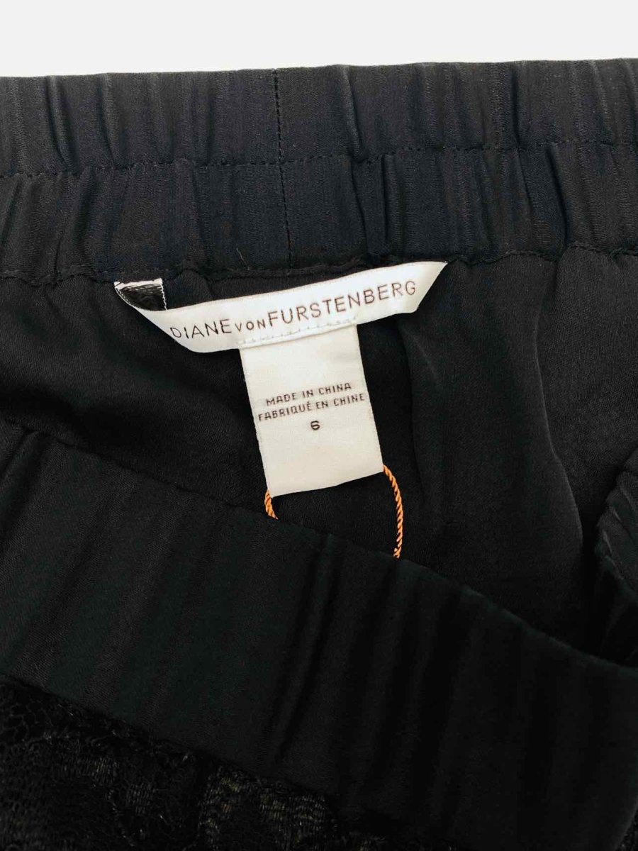 Pre-loved DIANE VON FURSTENBERG Black Lace Mini Skirt from Reems Closet