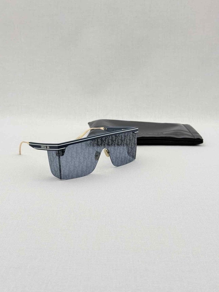 Pre - loved DIOR DiorClub Blue Oblique Sunglasses at Reems Closet