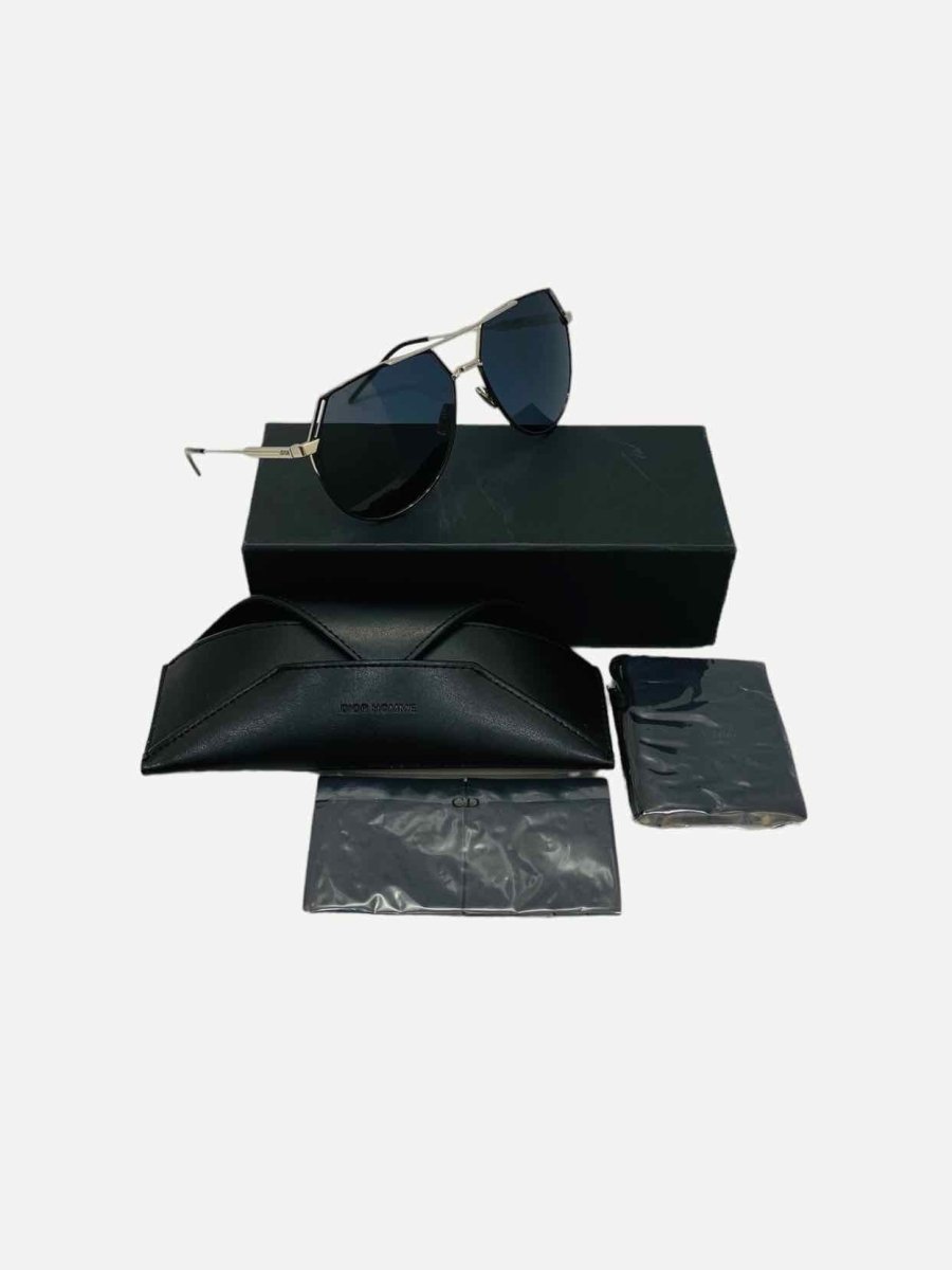 Pre-loved DIOR HOMME DiorRiding Silver Sunglasses from Reems Closet