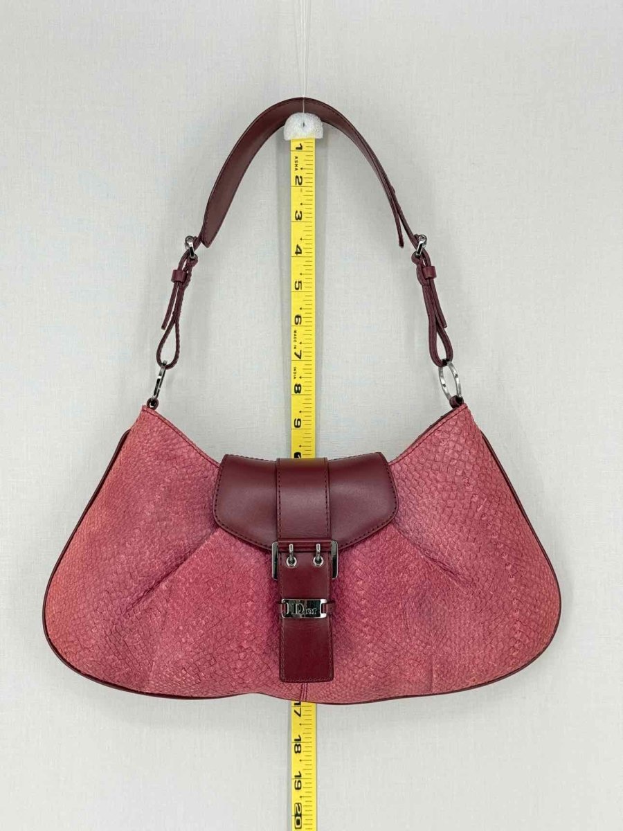 Pre - loved DIOR Vintage Burgundy Shoulder Bag at Reems Closet