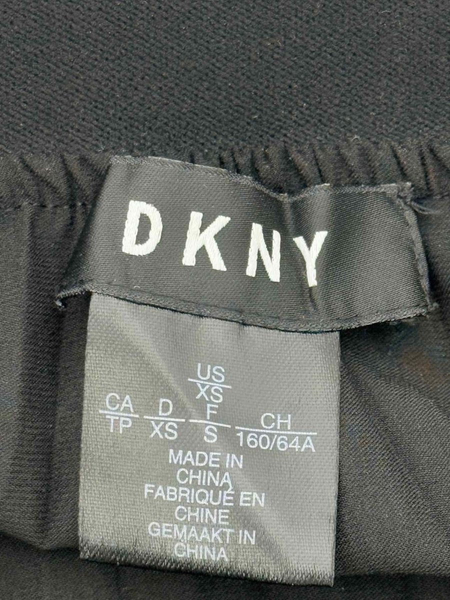 Pre - loved DKNY Metallic Black Size XSmall Knee Length Skirt at Reems Closet