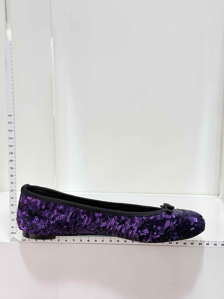 Pre - loved DOLCE & GABBANA Ballet Purple Sequined Size EU 37 Flats at Reems Closet