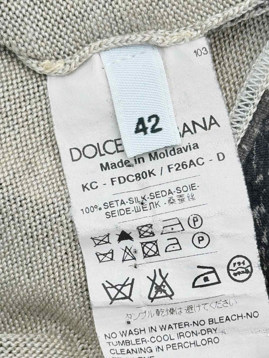 Pre-loved DOLCE & GABBANA Black, Grey & Beige Size US 8/6 Twinset at Reems Closet