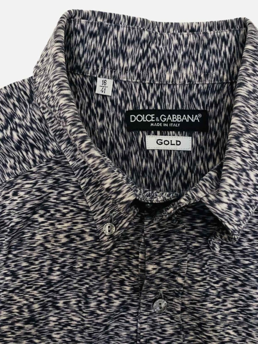 Pre - loved DOLCE & GABBANA Black & White Printed Shirt at Reems Closet