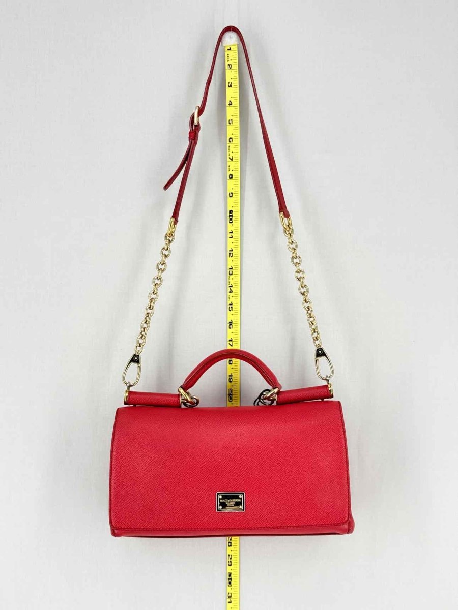 Pre - loved DOLCE & GABBANA Flap Red Top Handle at Reems Closet