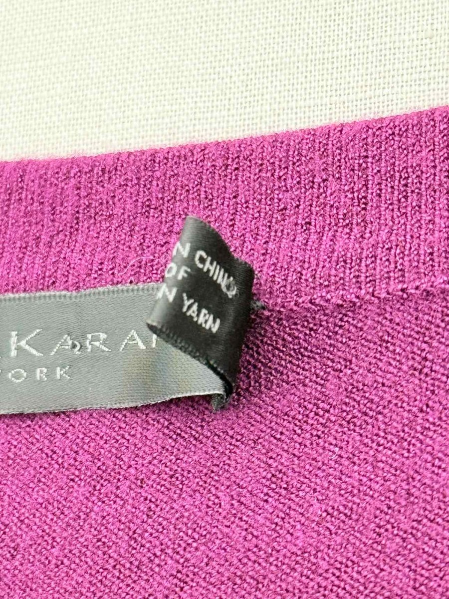 Pre - loved DONNA KARAN jumper dress Purple Size Medium Short Dress at Reems Closet