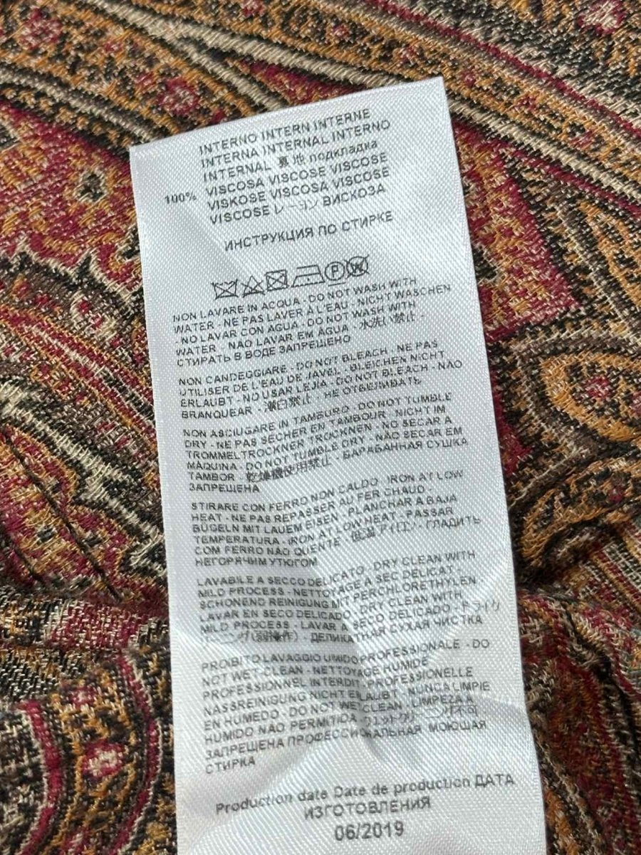 Pre - loved ETRO Brown Multicolor Paisley Size US 4 Pants at Reems Closet