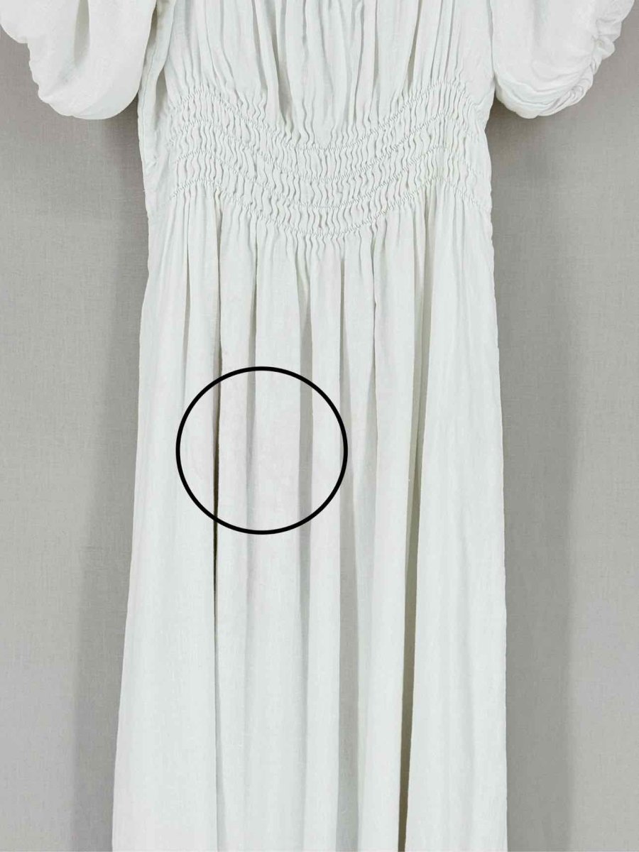 Pre - loved FAITHFULL THE BRAND Off - white Size US 8 Midi Dress at Reems Closet