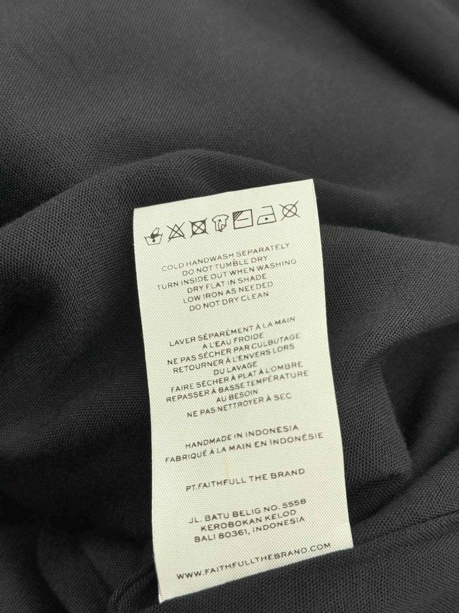 Pre - loved FAITHFULL THE BRAND Soko Black Size US 6 Midi Dress at Reems Closet