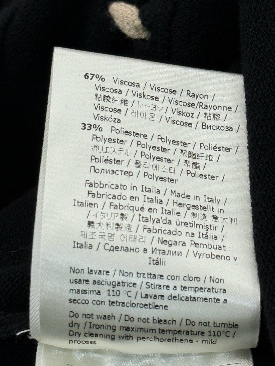 Pre - loved FENDI Black w/ Cream Stitch Detail Size US 2 Top at Reems Closet