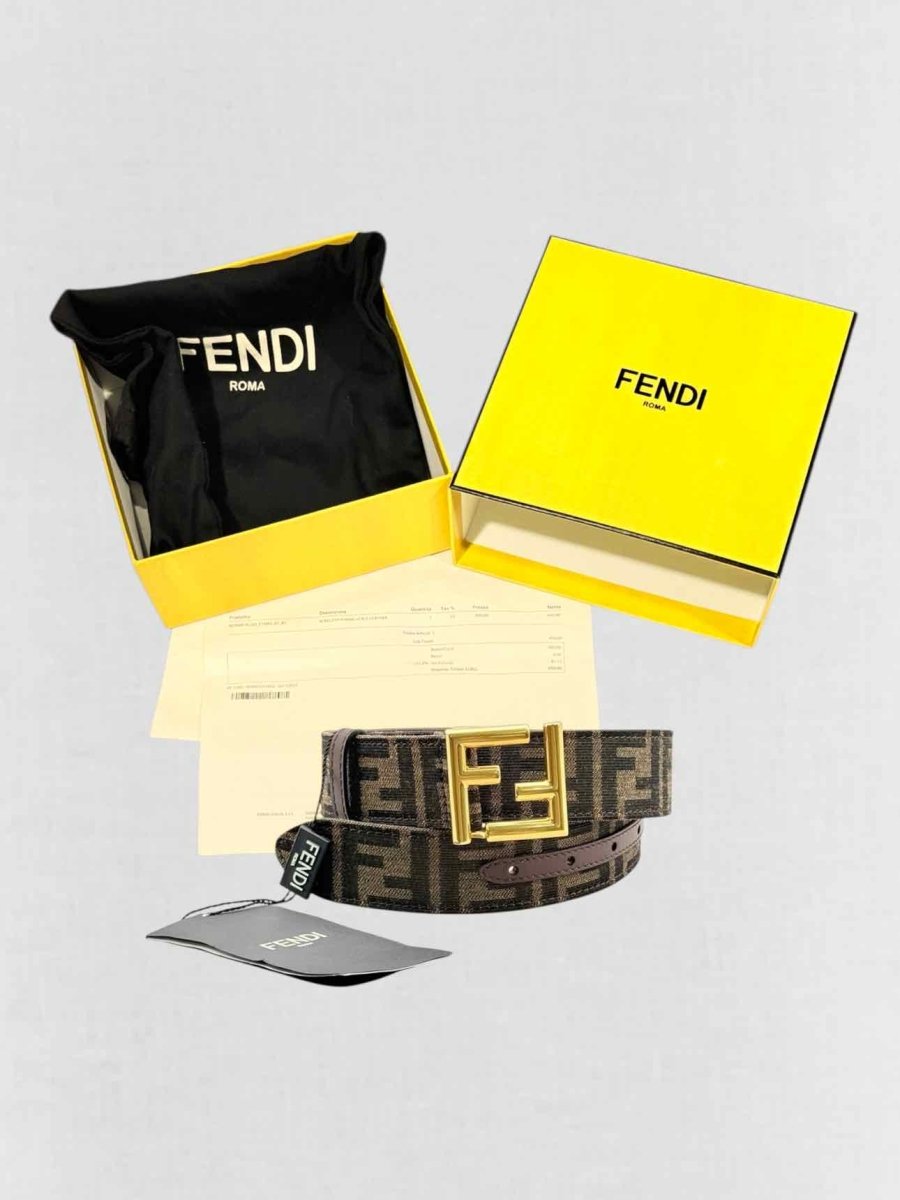 Pre - loved FENDI Brown Belt at Reems Closet