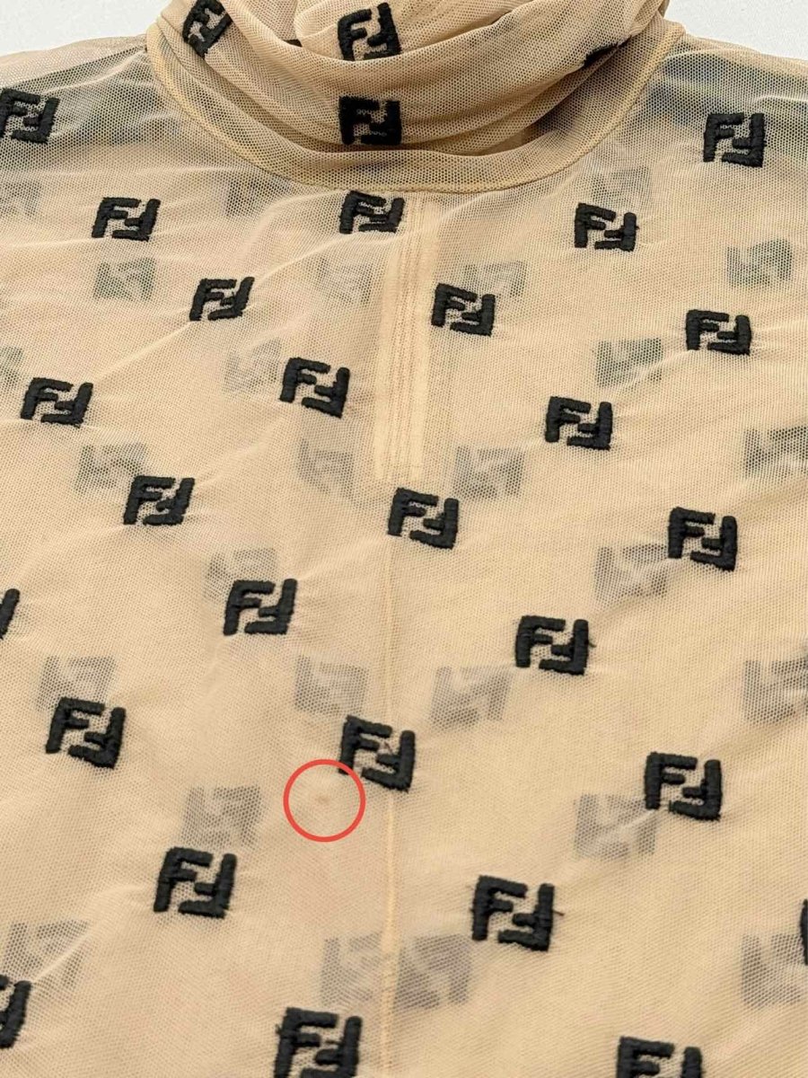 Pre - loved FENDI Brown Flock Size US 4 Bodysuit at Reems Closet