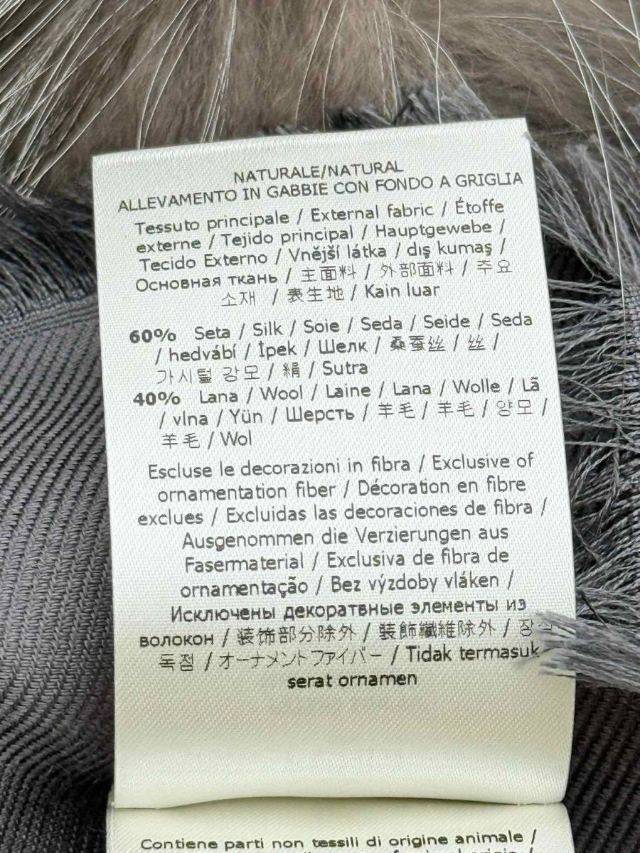 Pre - loved FENDI Grey FF Jacquard Shawl at Reems Closet