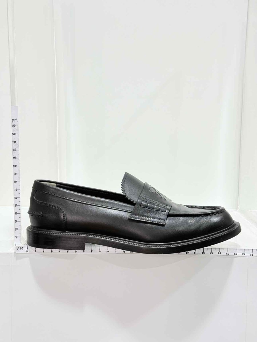 Pre - loved FENDI Karligraphy motif Black Size EU 38.5 Loafers at Reems Closet