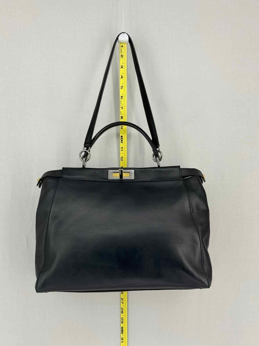 Pre-loved FENDI Peasant Black Top Handle at Reems Closet