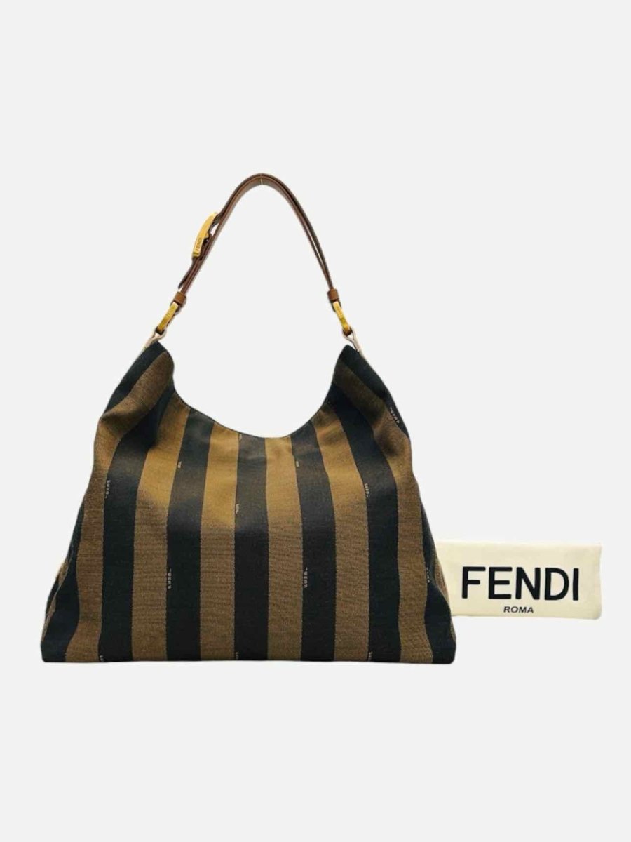Pre-loved FENDI Pequin Tobacco Striped Hobo bag from Reems Closet