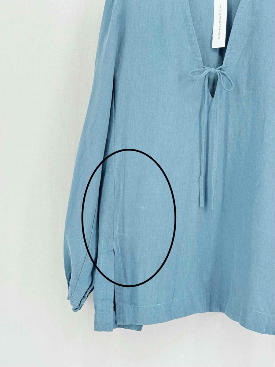 Pre-loved FIL DE VIE Turquoise Size Large Blouse at Reems Closet