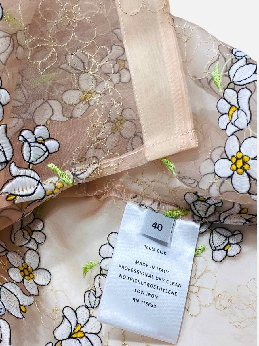 Pre - loved GABRIELA HEARST Selene Peach Blouse at Reems Closet