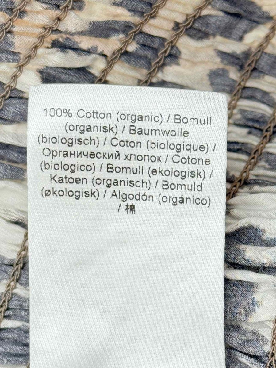 Pre - loved GANNI Smocked Black & Beige Size US 2 Midi Skirt at Reems Closet