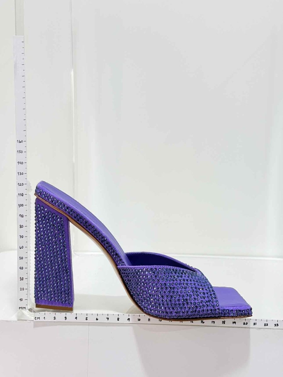 Pre - loved GIABORGHINI Rosie 14 Purple Size EU 38 Mules at Reems Closet