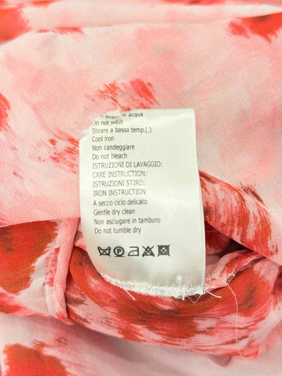 Pre - loved GIAMBATTISTA VALLI Red Floral Size Small Short Dress at Reems Closet