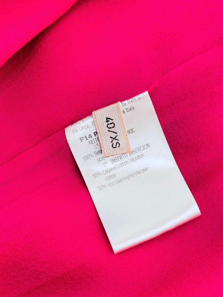 Pre - loved GIAMBATTISTA VALLI Silk Fuchsia Short Dress US4 at Reems Closet