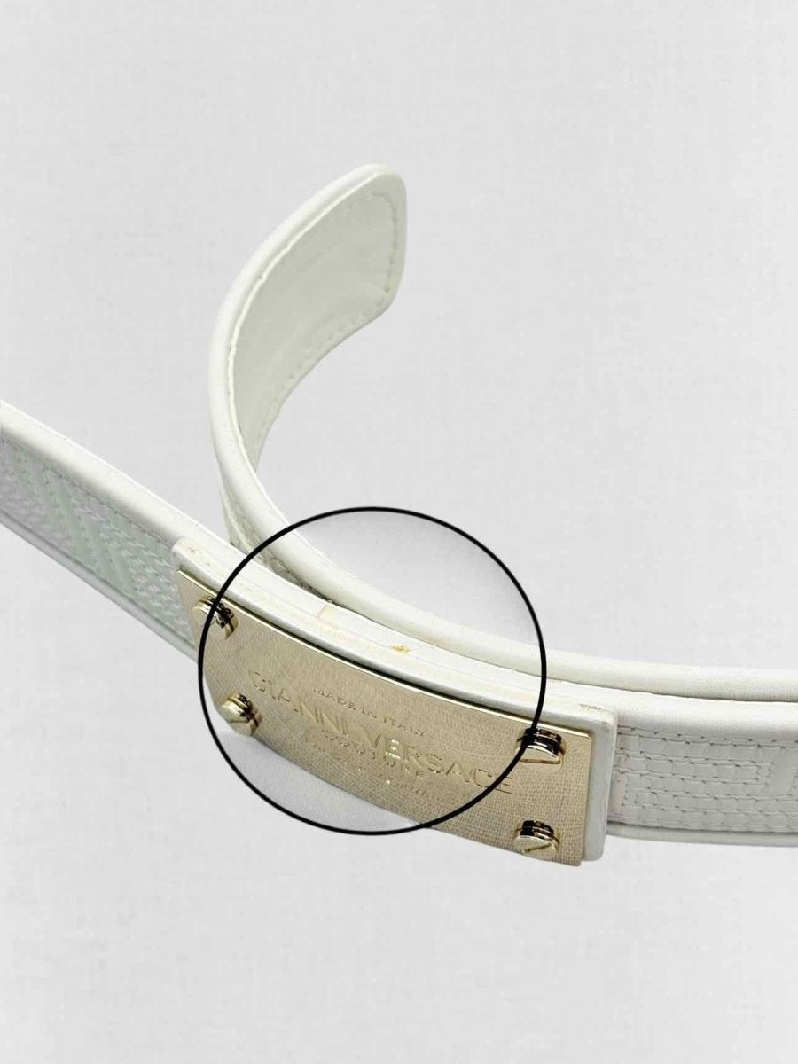 Pre - loved GIANNI VERSACE White Belt at Reems Closet