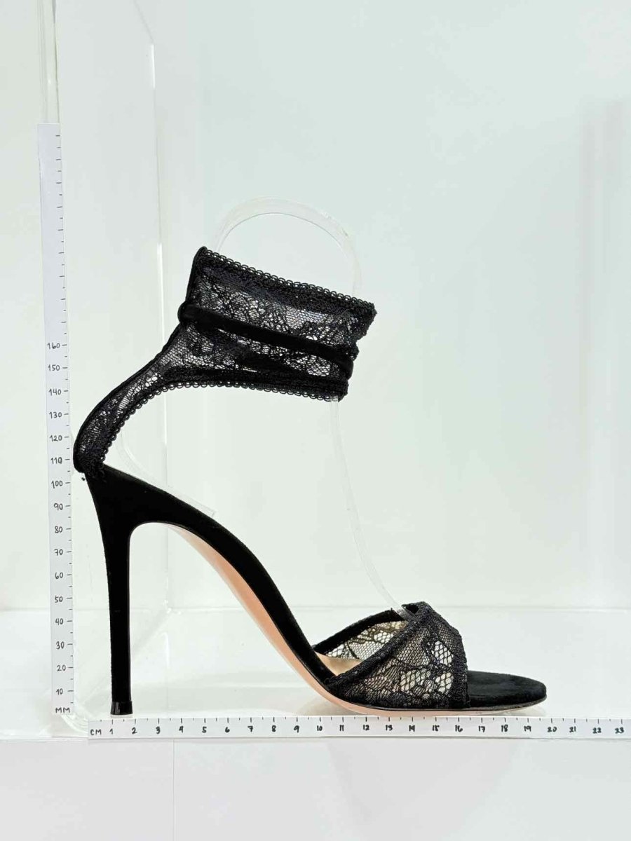 Pre - loved GIANVITO ROSSI Black Size EU 38 Heeled Sandals at Reems Closet