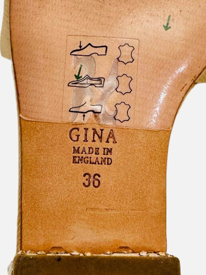Pre-loved GINA Misty Beige Slides from Reems Closet