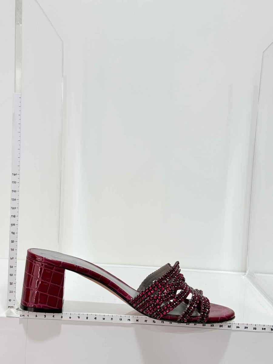 Pre - loved GINA Oregon Burgundy Size EU 41 Heeled Sandals at Reems Closet