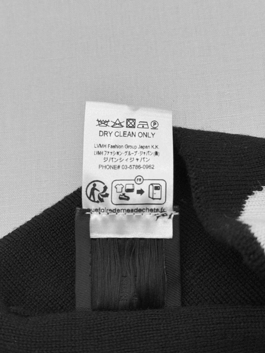 Pre - loved GIVENCHY Black & White Jacquard Beanie at Reems Closet