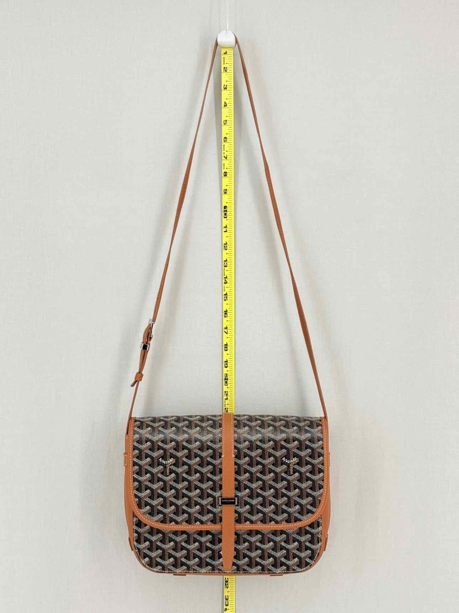 Pre - loved GOYARD Belvedere ll Black & Tan Goryardine Crossbody at Reems Closet