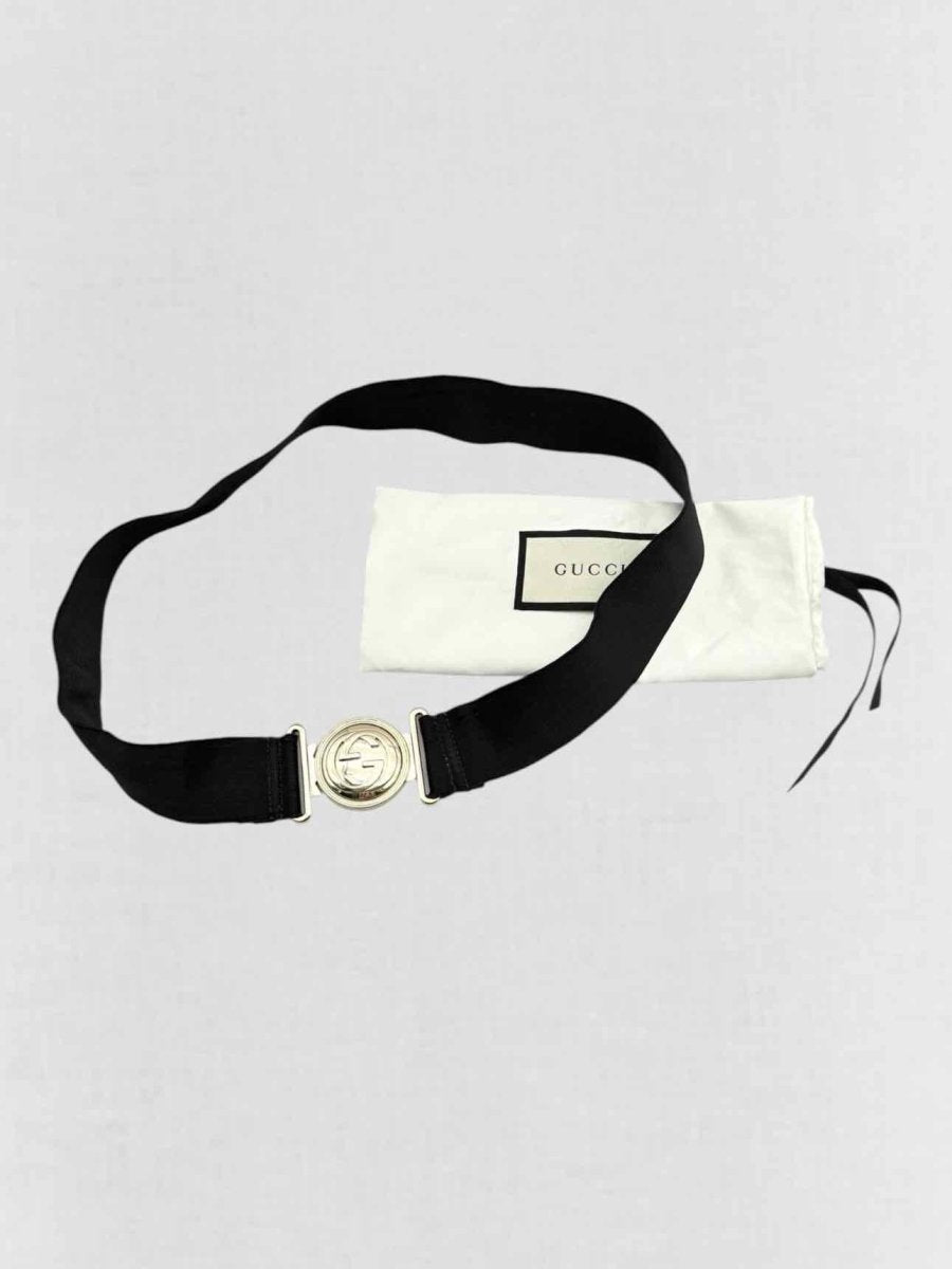 Pre - loved GUCCI Black Belt at Reems Closet